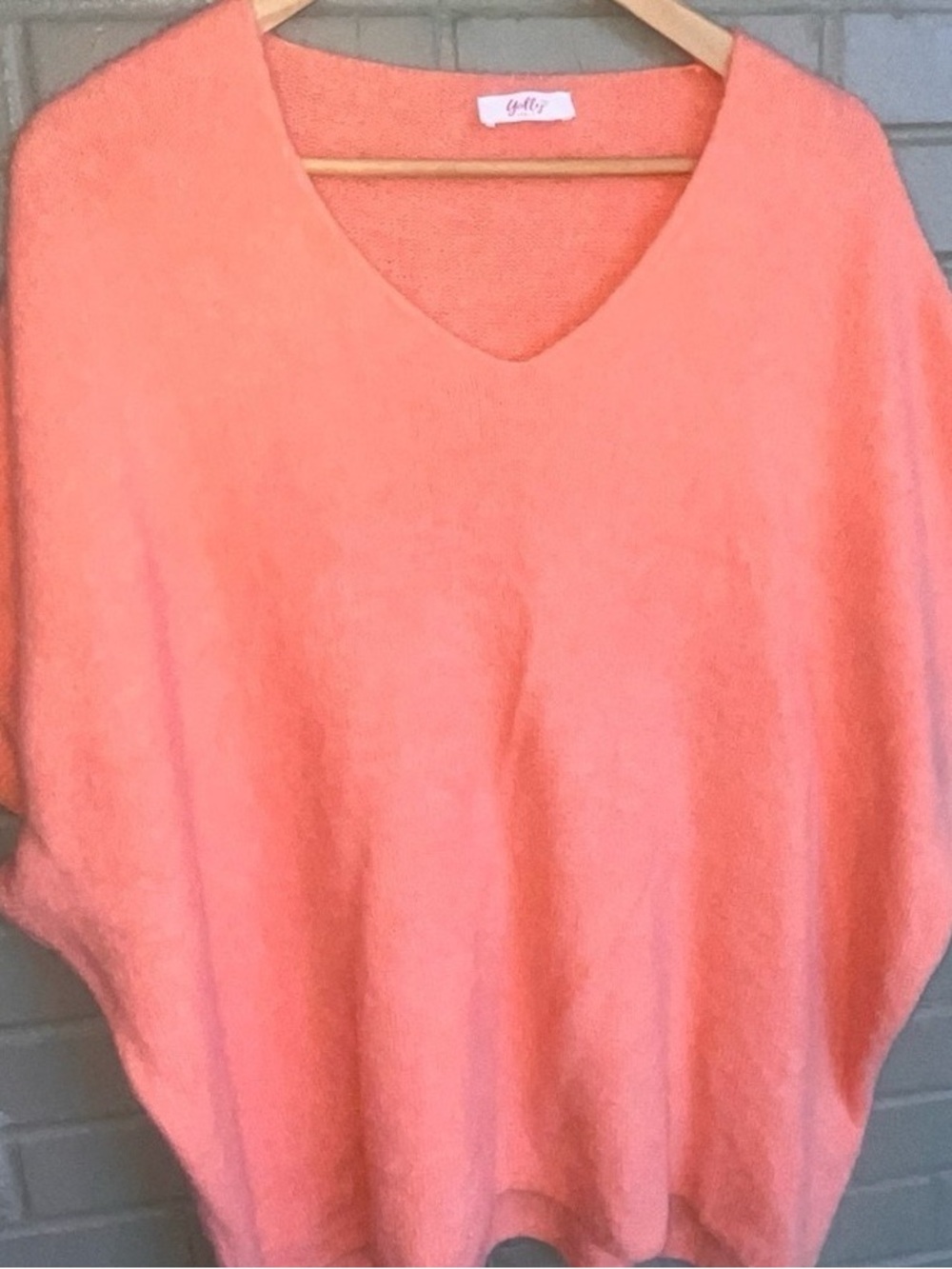 Soft V-Neck Coral Sweater - Women's Cozy Pullover